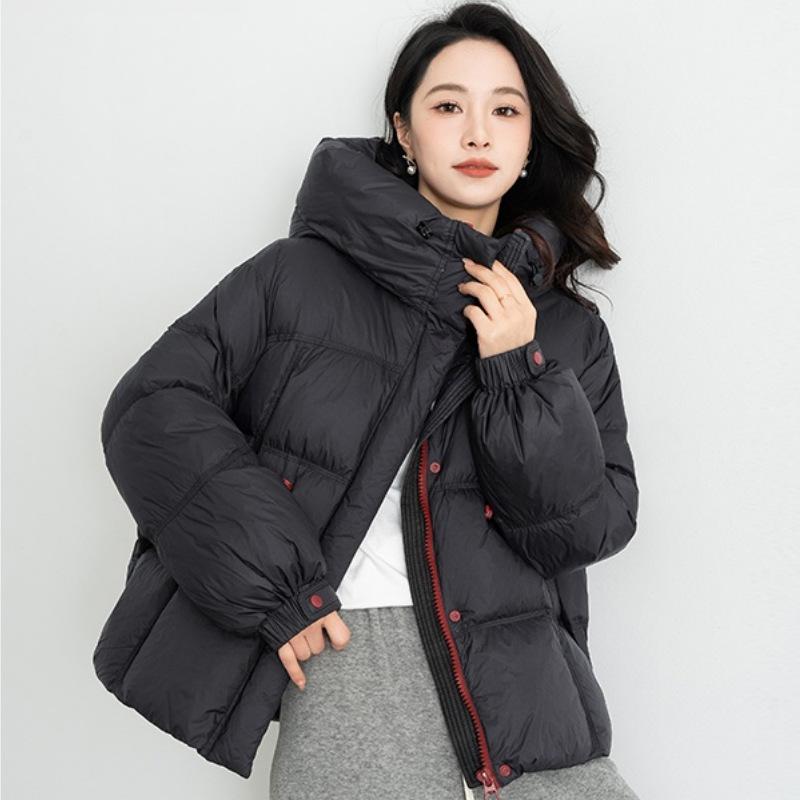 New Winter Hooded Cotton Coat for Women, Light Luxury Cloud-like Design, Short Thickened Jacket