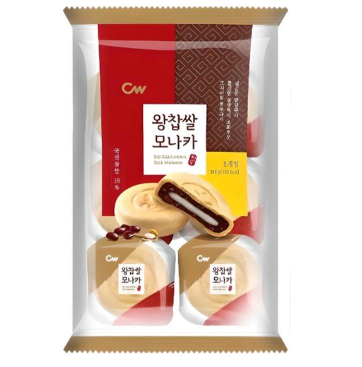Korean Glutinous Rice Monaka – Sweet Red Bean Snack (8pcs)