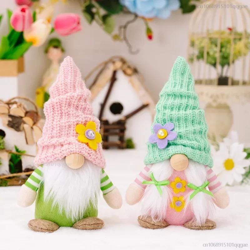 New Spring Faceless Doll Knitted Hat Rudolph Figure Summer Gnome Gnome Atmosphere Layout Aesthetic Home Kawaii Decoration