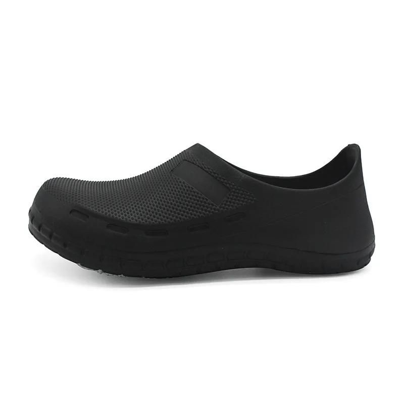 Fashion Men's Kitchen Non-slip Shoes High Quality Men's Rain Boots Waterproof Oil-proof Chef Special Shoes 2024 New Slip-on Male Flats