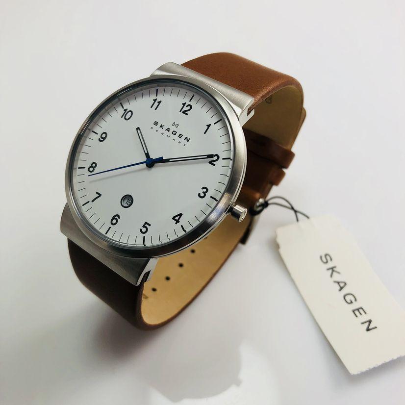 SKAGEN Men Brown Ancher Leather Band