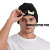 Czapka z wzorem buldoga francuskiego Vintage Graphic Knit Hat Retro Streetwear Miękka Ciepła Pomysł na prezent na Dzień Ojca Prezent dla mężczyzny i kobiety