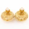 CHANEL COCO Mark Earring Matelasse Plated Gold 28g Women Used