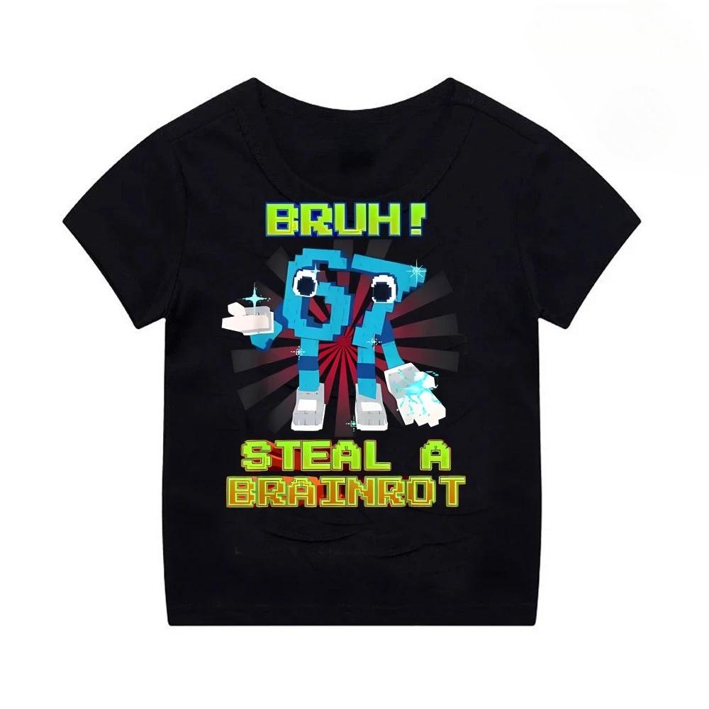 Steal A BrainRot Shirt Funny Gamer Meme for Boys TShirt 67 Six Seven Funny Italian Brainrot Kids Gaming Y2k Saying Tee 110