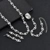 Simple Versatile Clavicle Chain Neck Chain Dress Accessories Delicate Rhinestone Necklace Earrings Bracelet Ring Set