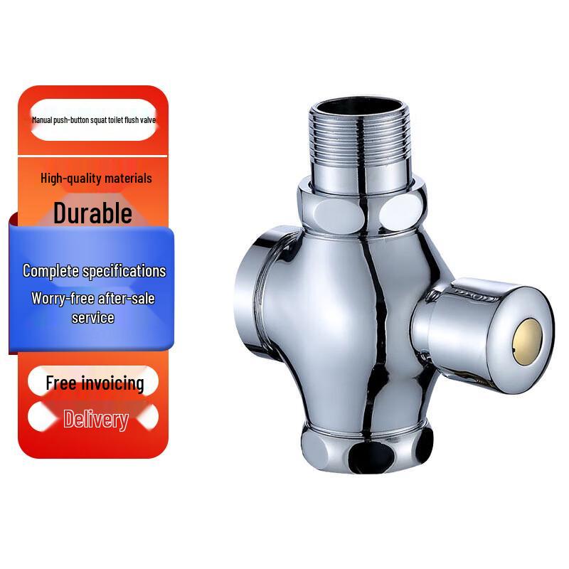 Self-Closing Hand Press Toilet Flush Valve DN25