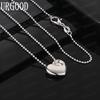 925 Sterling Silver Simple Polished Solid Heart Pendant Necklace - Stylish Evening Jewelry