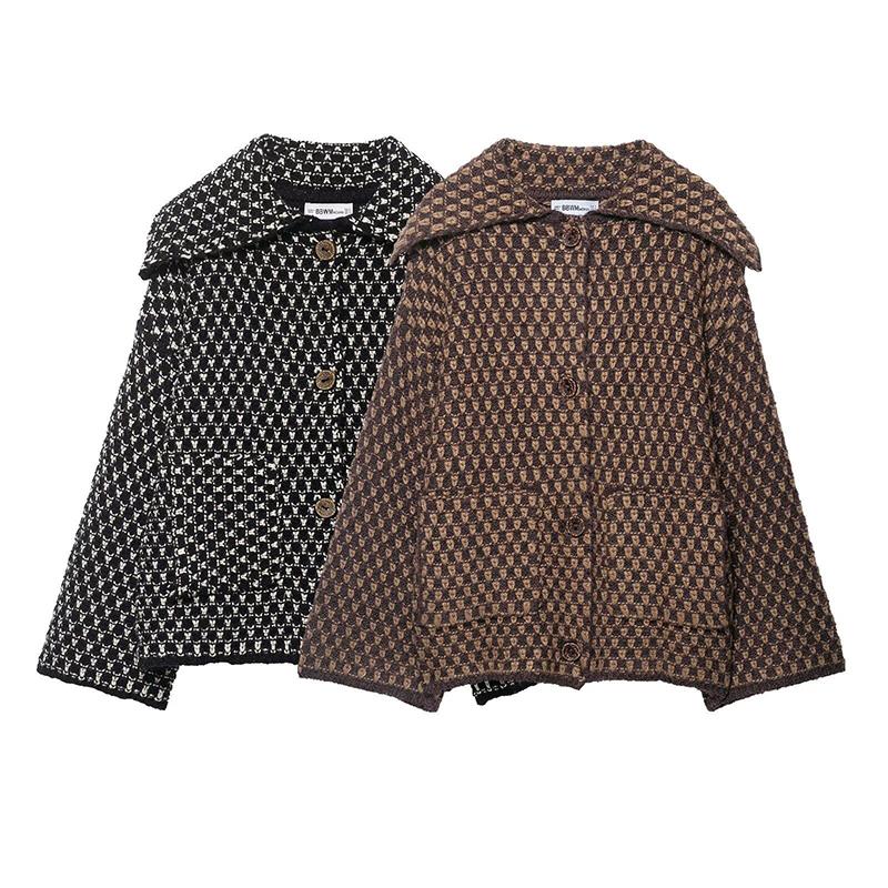 Casual Women Sweater Single Breasted Long Sleeve Knitted Cardigans New Fashion Autumn Winter Oversized Jackets