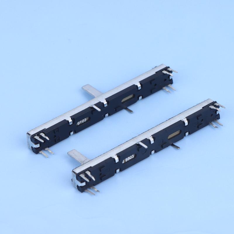1pcs 75mm Straight Slide Potentiometer 8Pins A103 Double Fader A10K Soundcraft EFX8 Fader A10Kx2 A20KX2 A50KX2 B10KX2 A103 A203