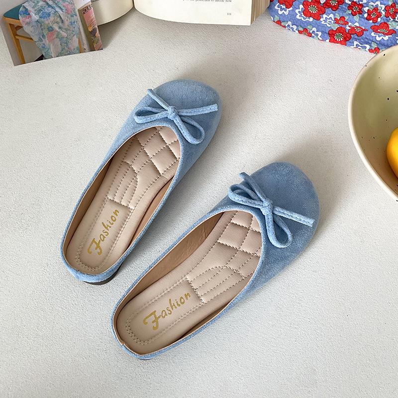 French bow bag head half slippers female summer wear 2025 new gentle fairy with skirt Mary Jane single shoes
