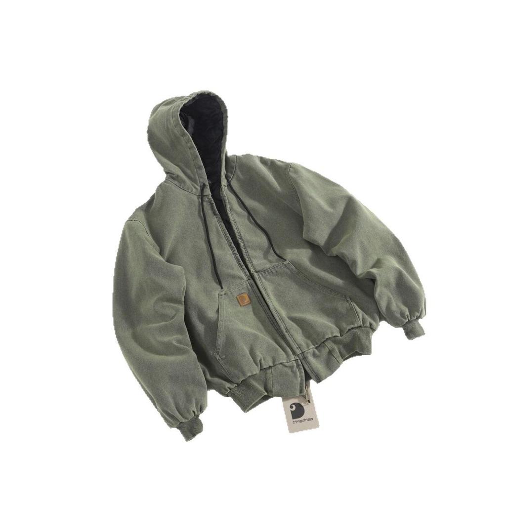 Cardigan Mütze Hart j130 Frühling/Herbst Dünne Gewaschene Baumwolljacke für Herren & Damen, Amerikanischer Ins-Stil.