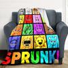 1Pc Colorful Sprunki Characters Blanket Soft And Comfortable Casual Warm Camping Travel Christmas Halloween Xmas Gift M92450