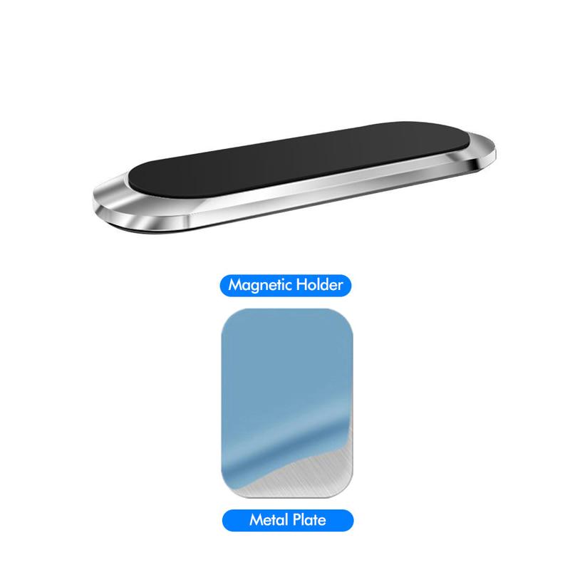 

Магнитный автомобильный держатель для телефона, мини-полоска, подставка для пасты для iPhone, Samsung, Xiaomi, настенный магнит из цинкового сплава, GPS, автомобильное крепление, приборная панель серебряный
