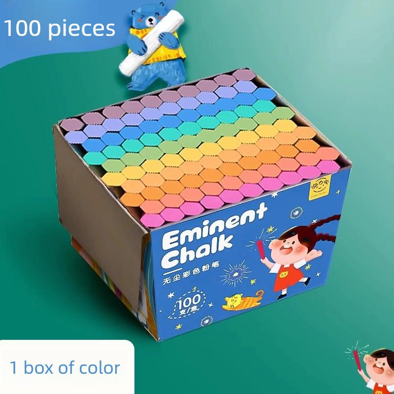 50/100 PCS Dust-Free Chalk for School Use Colorful Bright Chalk Perfect for Blackboard Kid Art School Office Supplies Stationery