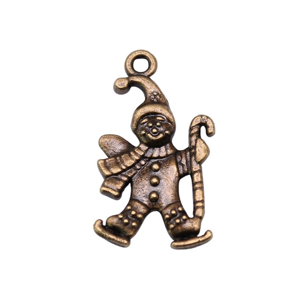 Snowmen Charms Snowflake Pendants For Winter Christmas Themed Jewelry