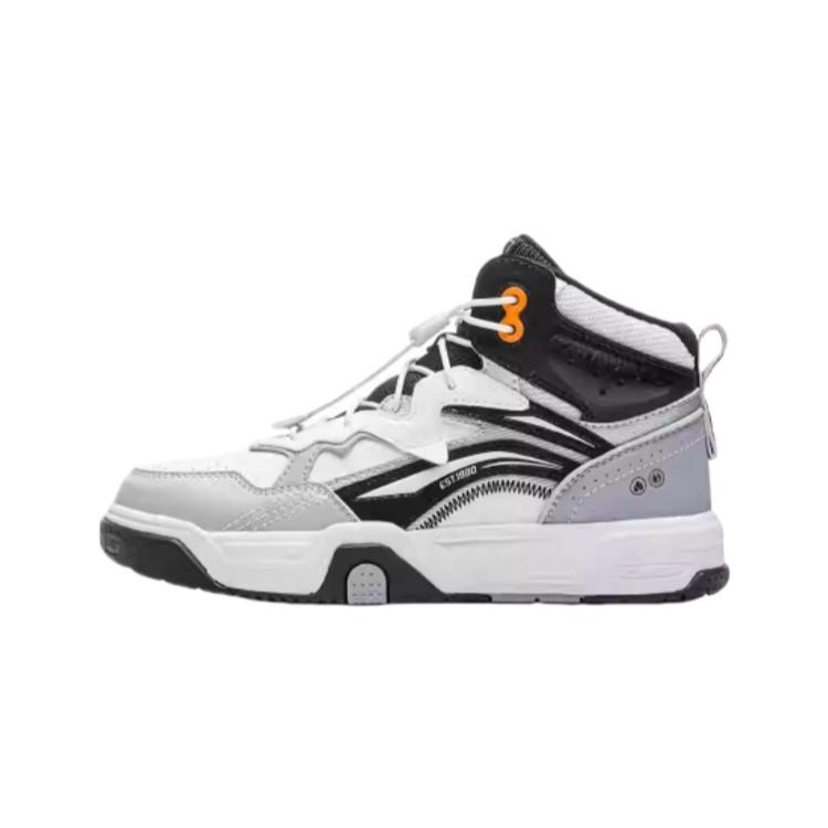 Li Ning Kids Fashion Versatile Non-Slip High-Top Casual Shoes Kids Sneakers YKCU194-13