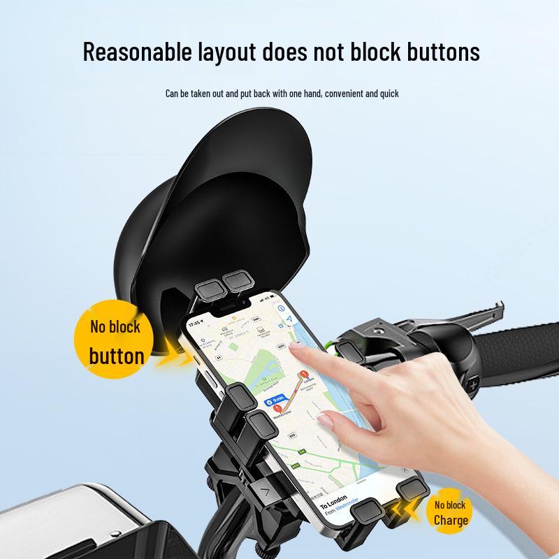 Waterproof Motorcycle & Bicycle Sunshade Phone Holder for Delivery Riders