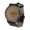 Men Analog Watch with Calendar Date PU Leather Strap Ultra Thin Big Face Mineral Glass Quartz Wrist Watch for Indoor