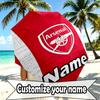 Custom Name Personalized football team Print Umbrella, Auto Open Close, 8‑Rib Sturdy Frame, Commute Camping Hiking Use, Birthday Gift