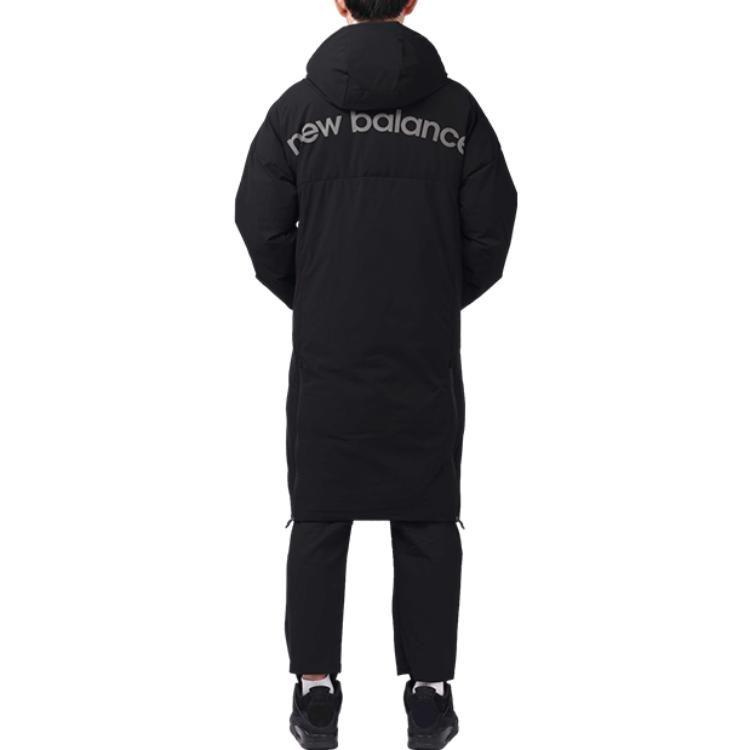 New Balance Parka Coats Men's Black Hooded Moderate NQ94R041-BK