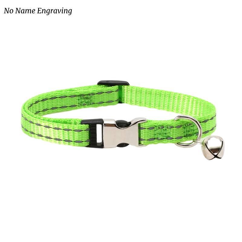 Reflective Nylon Cat Collar With Bell Free Engraving Available In Multiple Colors Suitable For Cats