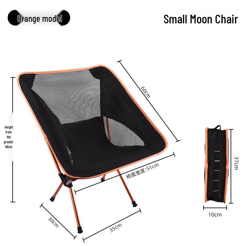 Ultra-light Portable Folding Chair for Outdoor, Beach, Camping, Fishing, and Sketching with Backrest - Moon or Director's Chair.