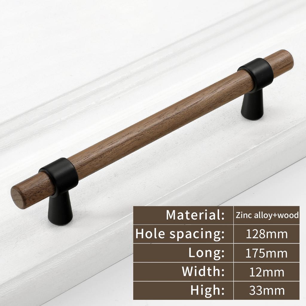 Wardrobe Cupboard Handle Kitchen Door Cabinets Knobs Wood Cabinet Pull Nature Style Wooden Cabinet Handle