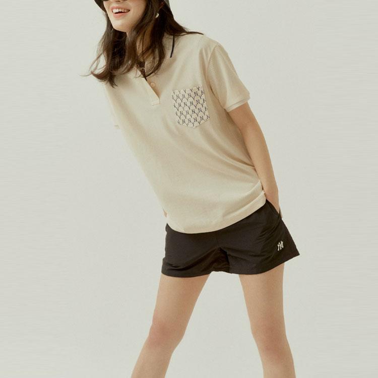 New MLB New York Yankees Polo Shirts Unisex Beige 31TSQN131-50I