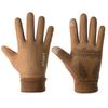 Men's Winter Cycling Suede Gloves - Windproof, Touchscreen, Two-Finger Exposed for Motorcycle and Takeaway Use.