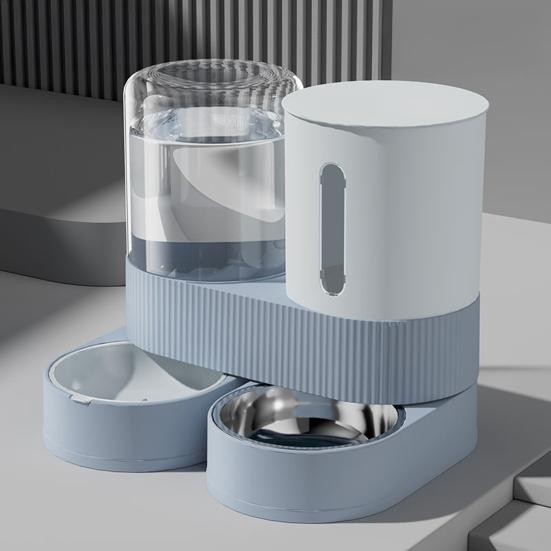 Automatic Pet Feeder 2.4L Dog Food Feeder 2.6L Water Dispenser Travel Auto Cat Feeder Bowl for Small Dogs Cats Rabbits