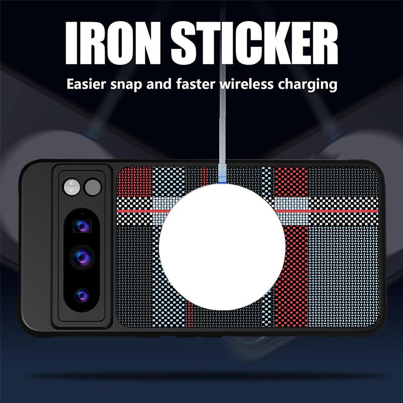 Retro Striped Pattern Magnetic Case For Google Pixel 10 8 7 Pro 9A 8A Pixel 9 10 ProXL For Magsafe Shockproof Hard Phone Cover