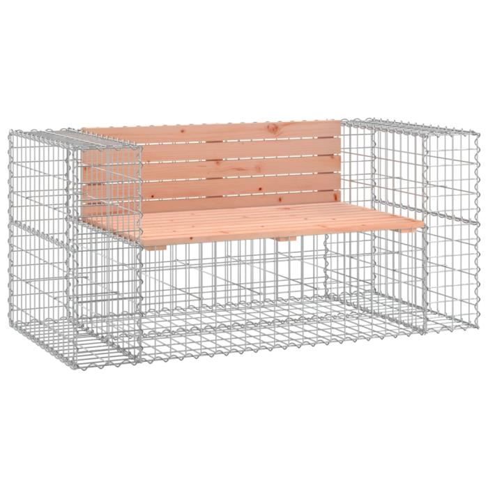VidaXL Banc jardin design gabion 143x71x65,5 cm bois massif de douglas 834378