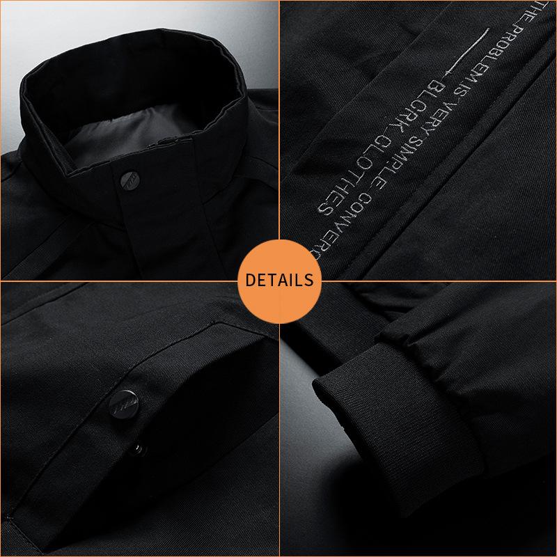 Casual Baseball Uniform Men Spring and Autumn Men's Jacket Loose Top Casual Jacket Breathable Lightweight Trench Coat