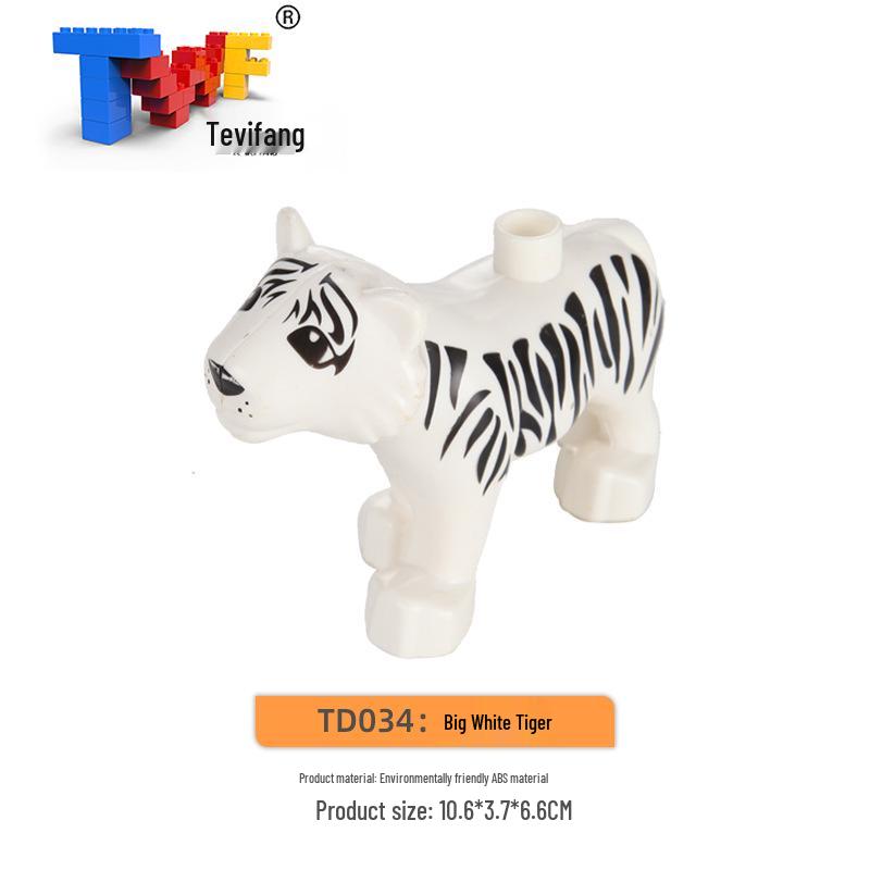 Large Particle Building Blocks: Compatible Prairie Ocean Animal Farm Educational Toys for Kids