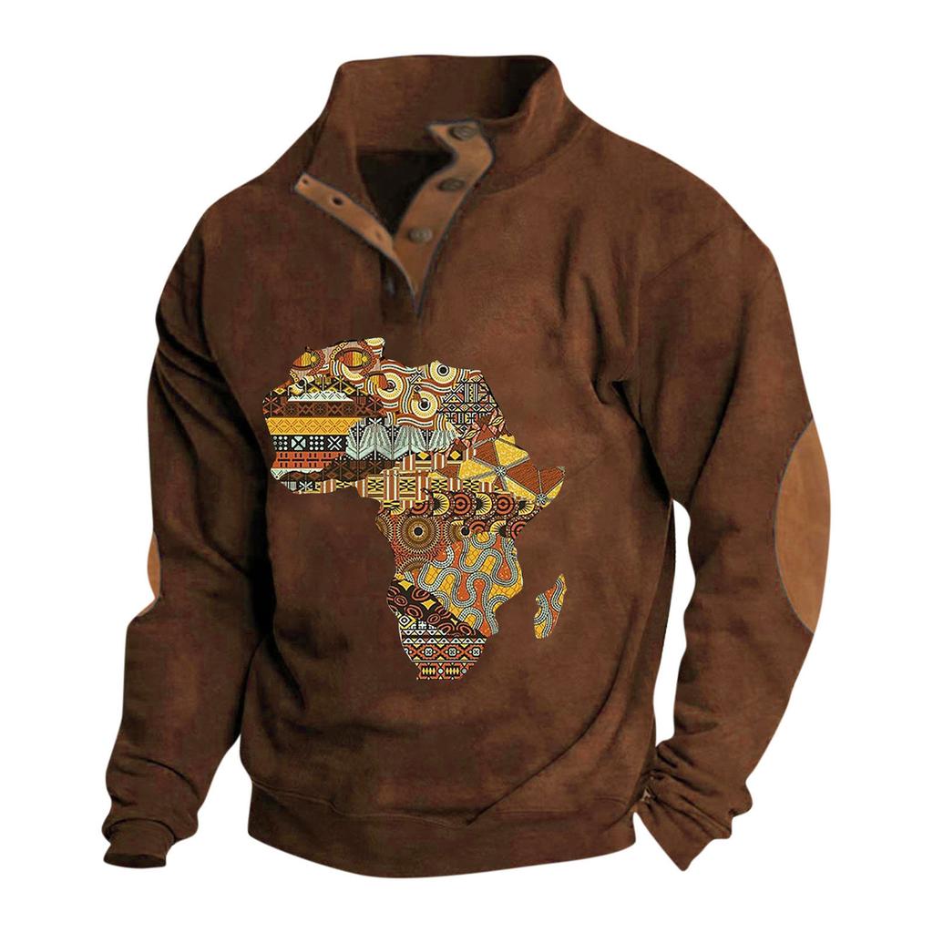 Das Herren-Sweatshirt mit Stehkragen im Frühling und Herbst ist ein Outdoor-Freizeitpullover