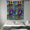 Hedgehog Sonic Bend Wall Hanging Printed Fabric Blanket Decorative Tapestries for Bedroom Living Room Home Decor