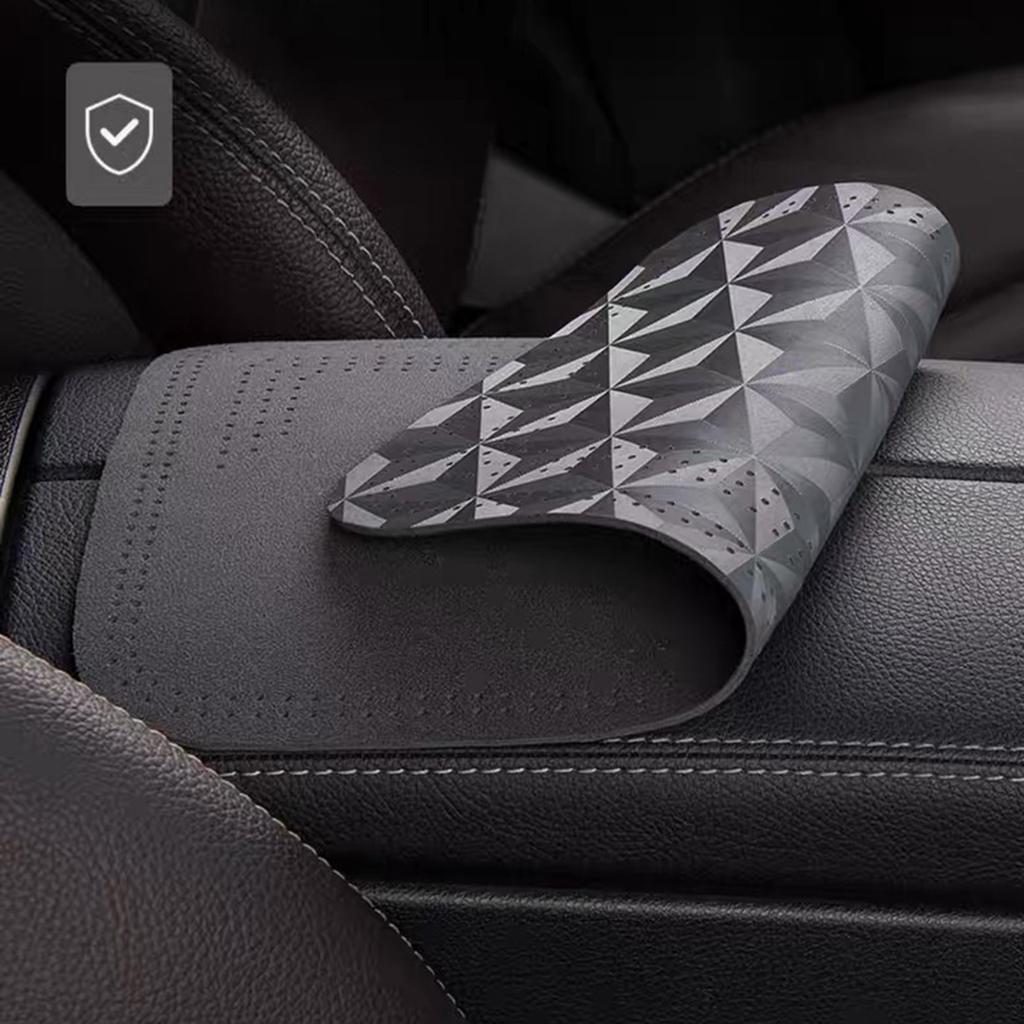 Four Seasons Armlehnenboxmatte, waschbarer Armlehnenbezug, universelle Mittelkonsolen-Prägematte, Auto-Innenausstattung