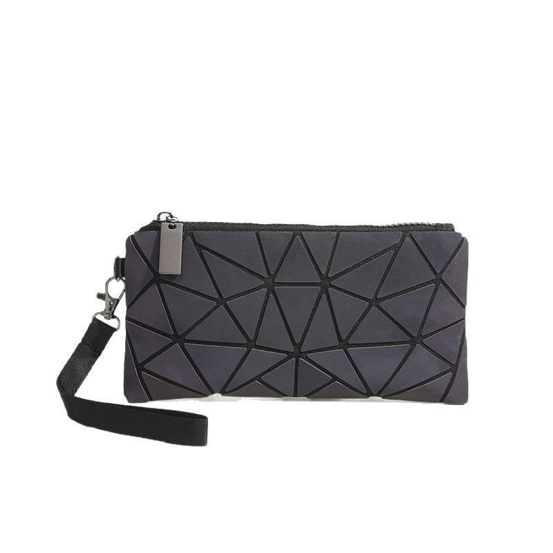 

Phone Bag Thin Handheld Small Clutch 2025 Autumn Winter New Horizontal Quilted Zipper Handbag Storage Bag Small Bag чорний