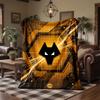 Wolverhampton Wanderers Football Print Flannel Blanket Soft Warm Sofa Bed Throw Blanket For Home Office Bedroom