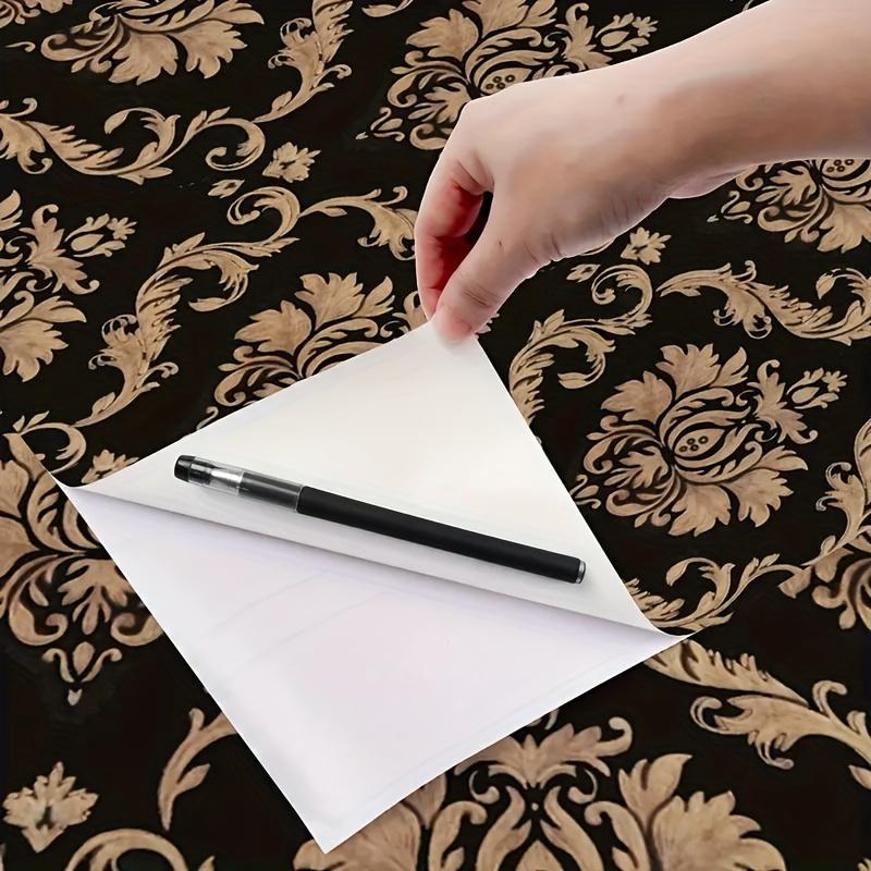 1 Roll Waterproof European Wallpaper Self Adhesive Flower Pattern for Hotel Bedroom Dormitory Home Wall Decor