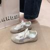 Korean Version of Casual Design White Shoes Women's 2025 Autumn New Trend Comfortable Versatile Not Tired Feet Round Head German Training Shoes