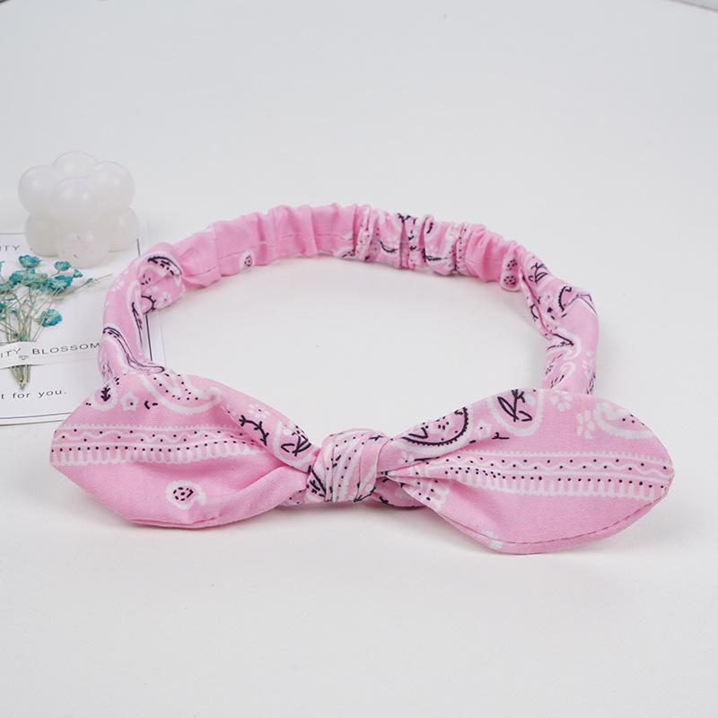 Cross-Border Rabbit Ear Knot Elastic Headband for Women