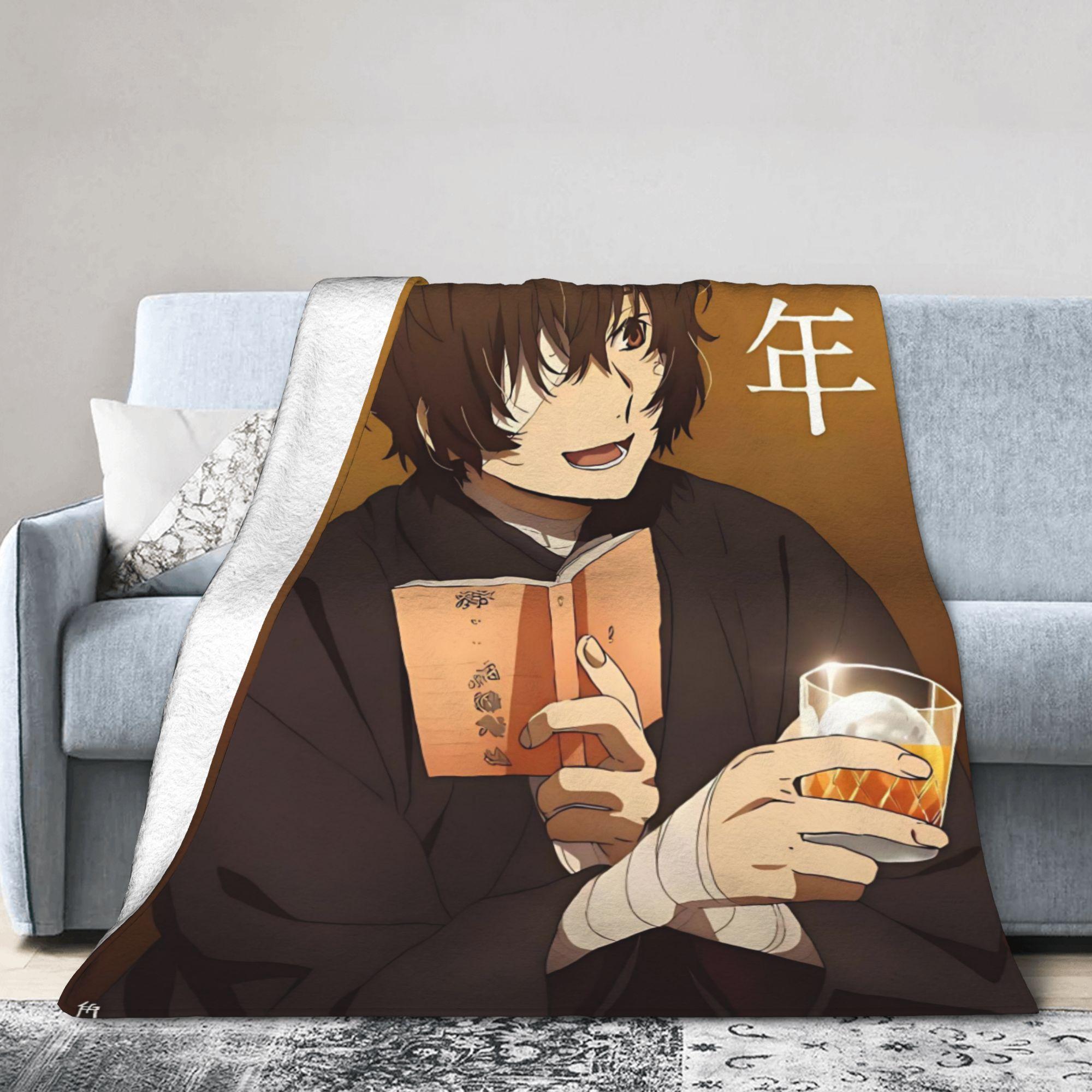 Dazai Bungo Stray Dogs   Blanket Quality Warm  Bedding Throws Autumn Kids Adult Bedroom Fluffy Bedspread 80x120cm(31x47inch)
