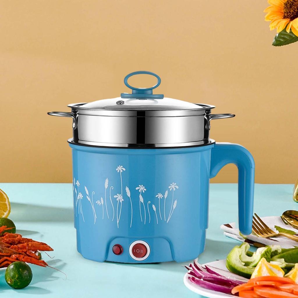Pentole elettriche per uso domestico, portatili, multiuso, mini cuoci-ramen, mini pentola per cuoci-ramen, mini pentola per Shabu Shabu, ravioli, uova di Ramen fritte