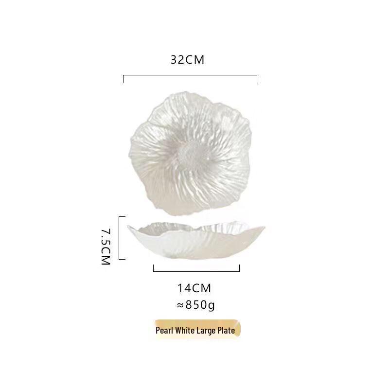 ZISIZ Crystal Flower Fruit & Snack Serving Plate