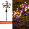 Solar Energy Outdoor Courtyard Four-Color Butterfly Flower Lawn Lamp Garden Decoration Ground Plug-In Landscape Lamp Flower Lamp