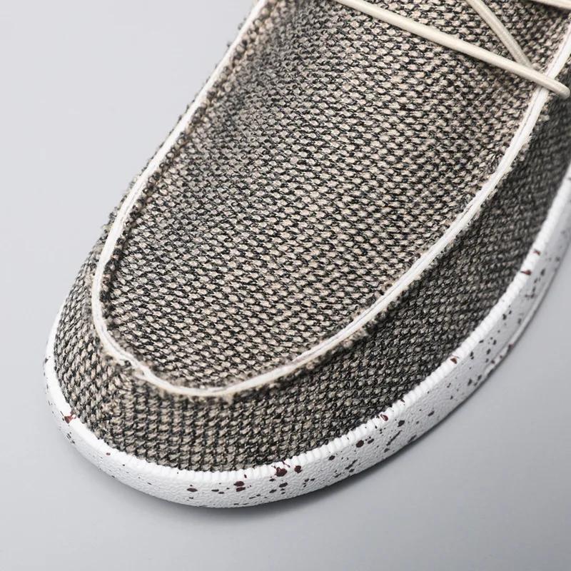 2024 New Men Shoes Fashion Canvas Men Casual Shoes Light Soft Sole Slip on Loafers Breathable Men Vulcanized Shoes Plus Size 48