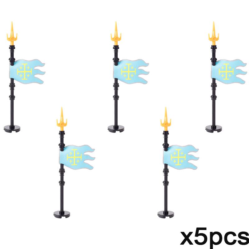 MOC Mittelalterliche Flagge Burg Serie Bausteine Figuren Zubehör Löwe Adler Altes Rom Burg Ritter Umhang Steine Spielzeug Geschenk