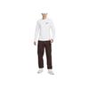 Nike Abbigliamento Sportivo Club Casual Girocollo Comoda Maglietta a Maniche Lunghe Uomo Top Bianco FZ7957-100
