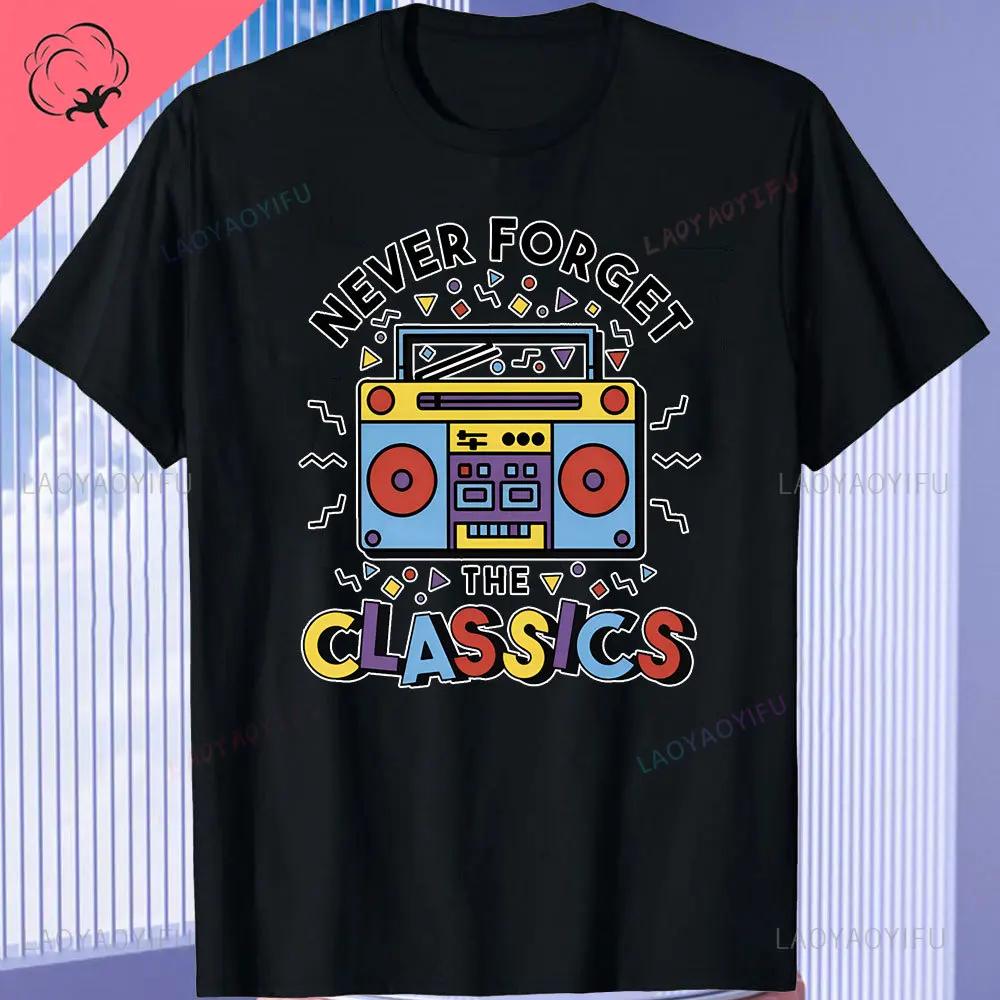 Funny 80s Vintage Design Mens Tshirt Nostalgic I Love The 90s High Quality Cotton Shortsleev Trip Down Memory Lane 80s Tee